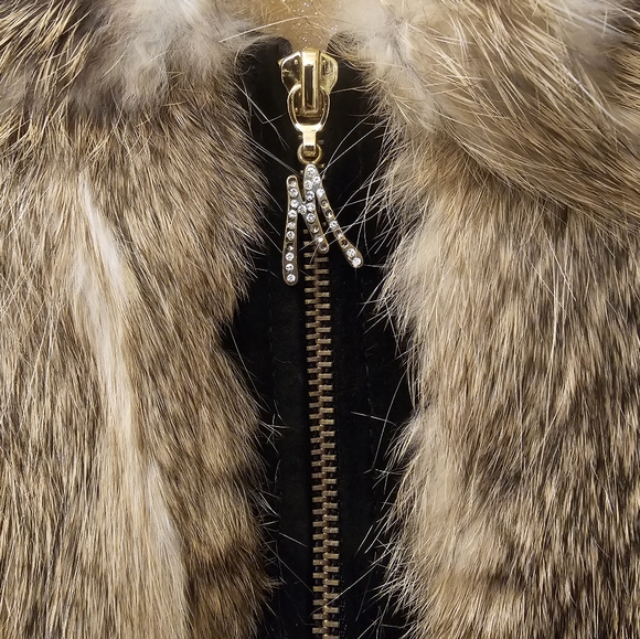 Marciano Genuine Suede Leather & Rabbit Fur Womens Jacker Size M - Picture 9 of 10